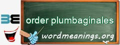WordMeaning blackboard for order plumbaginales